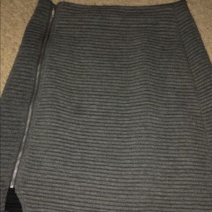 MinkPink grey zip up mini skirt